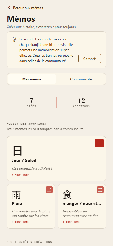 Astuces mémoire proposées et adoptées par la communauté